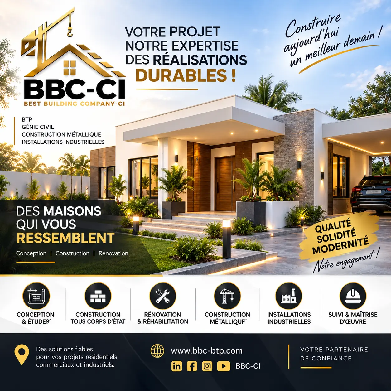 Maison moderne réalisée par BBC-CI